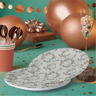 Green Christmas Tree Wreaths Pine Cones Paper Plate