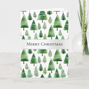 Green Christmas Trees   Card