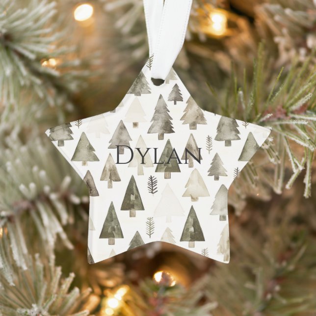 Green Christmas Trees Ornament (Tree)