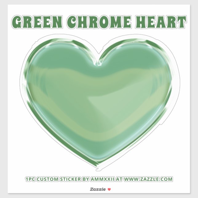 Green Chrome Heart (Sheet)