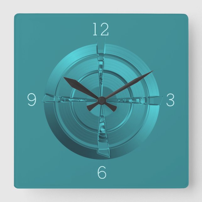 Green Circle Design with Atmosphere  >Wall Clock (Front)