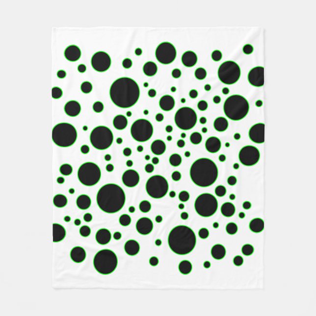 Green Circle Pattern Modern Abstract Blanket (Front)