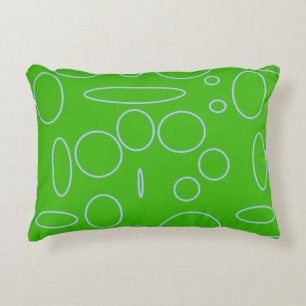 Green Circles Accent Pillow