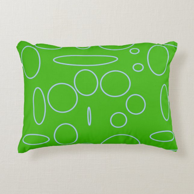 Green Circles Accent Pillow (Front)
