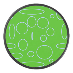 Green Circles Hockey Puck