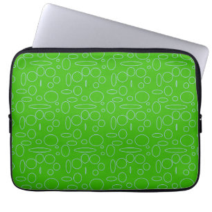 Green Circles Loops Laptop Sleeve