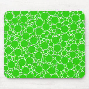Green Circles Mouse Pad