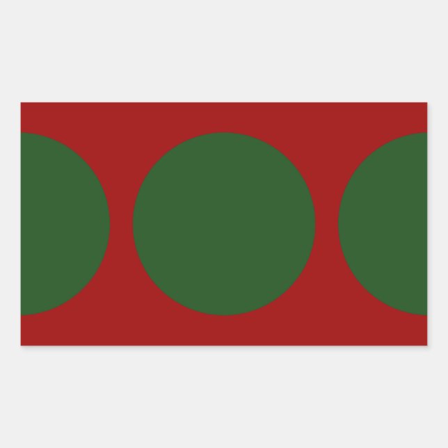 Green Circles on Red Sticker (Front)