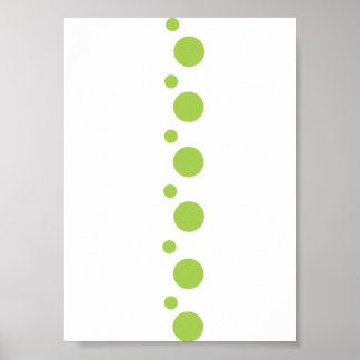Green Circles on White Poster