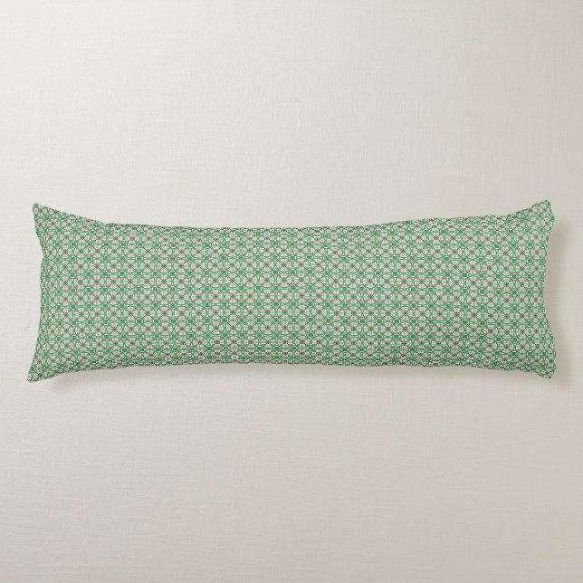 Green circles pattern body pillow (Front)