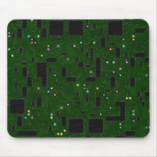 Green Circuit Board Mouse Pad