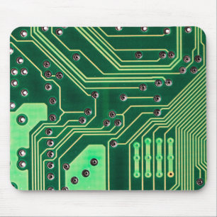 Green Circuit Board Pattern Mouse Pad