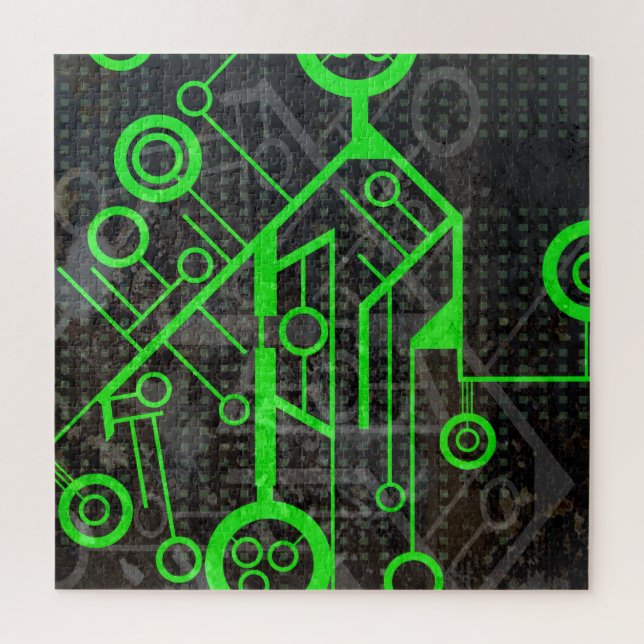 Green Circuit Jigsaw Puzzle (Vertical)