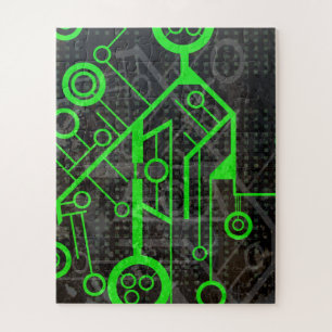 Green Circuit Jigsaw Puzzle
