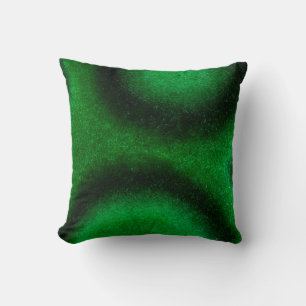 Green Circular Malachite Throw Pillow