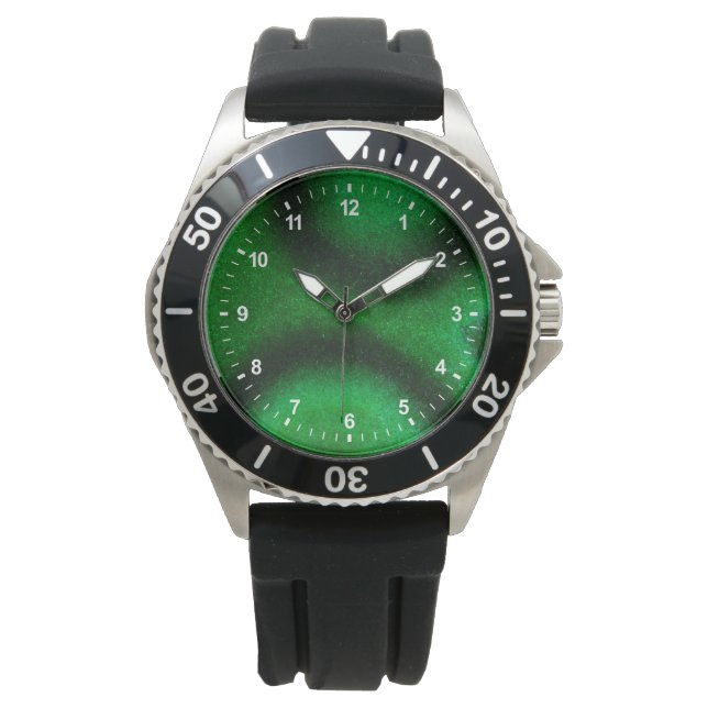 Green Circular Malachite Watch (Front)