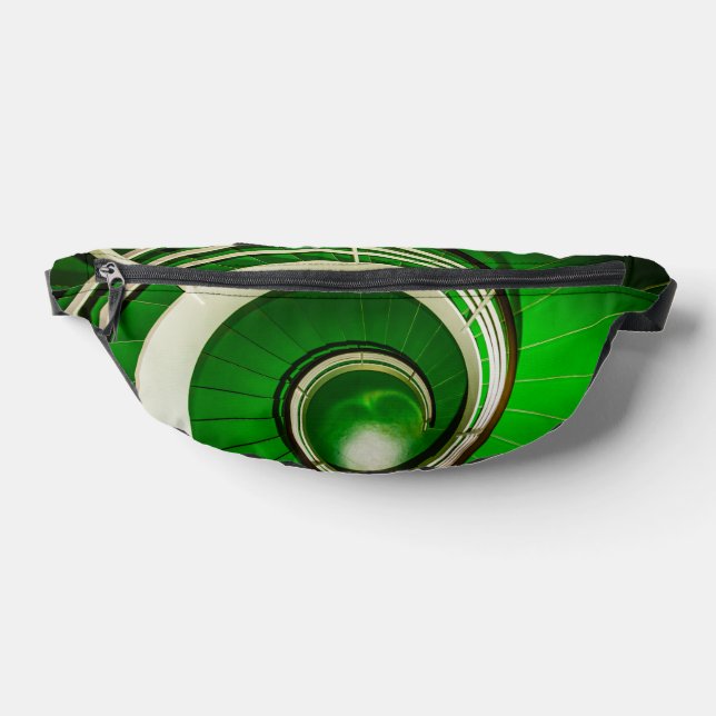Green Circular Stairway Fanny Pack (Lay Down)