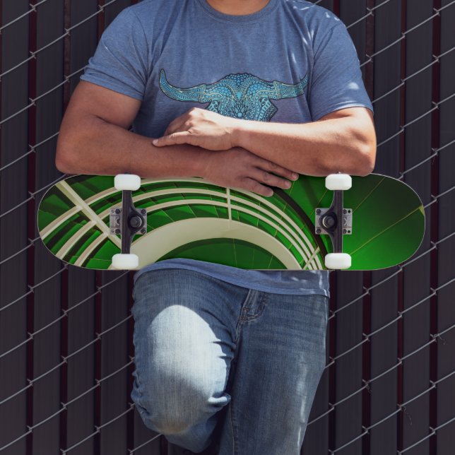 Green Circular Stairway Skateboard (Outdoor 3)
