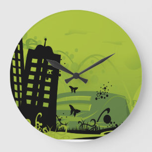 Green City Wall Clock