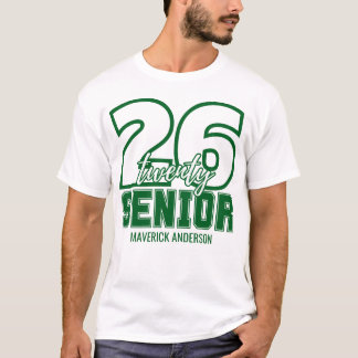 Green Class of 2026 Graduation T-Shirt