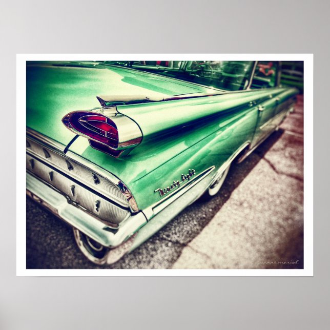 Green Classic Car Taillight Poster (Front)