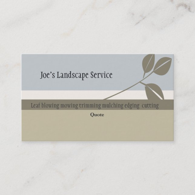 Green Classic Elegant Nature Lead Stripes Business Card (Front)