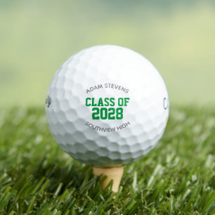 Green Classic Varsity Graduate Class Gift Golf Balls