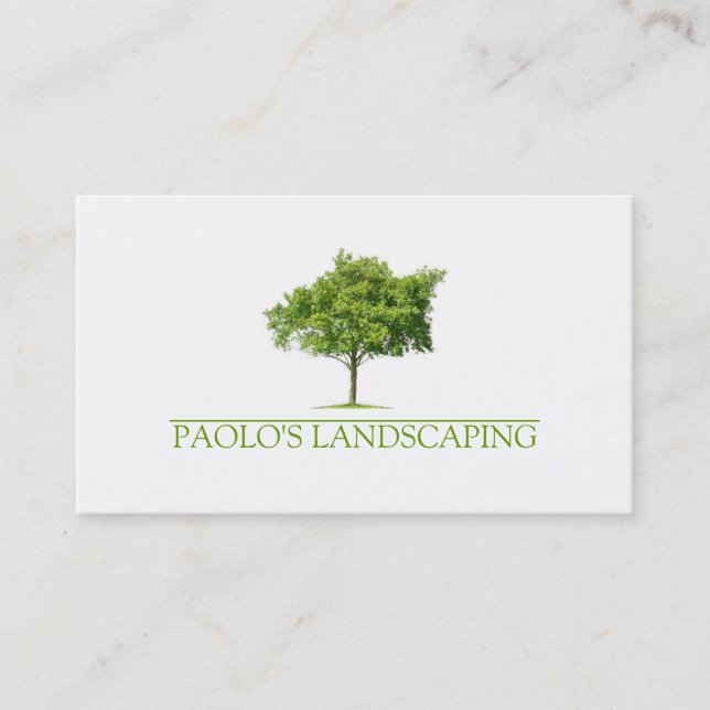 Green Clean Tree Landscaping Business Card (Front)