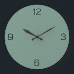 Green Clover 769789 Colour with Option to Add Name Large Clock<br><div class="desc">Add a name, initials or some text, or keep the colour alone. Colour coordinates with other items in the store based on the name and the HEX code (six-digit hex triplet) shown. Use this code to mix, match and customize any other item to go with this, or to add to...</div>