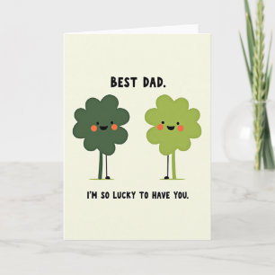 Green Clover Best Dad Card