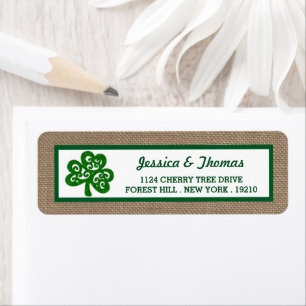 Green Clover & Burlap St. Patrick's Day