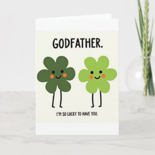 Green Clover Godfather Card