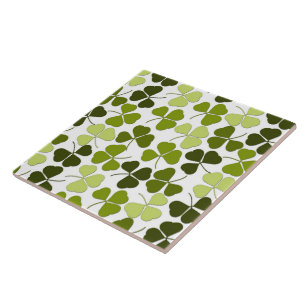 Green Clover in a Variety of Shades Tile