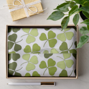 Green Clover in a Variety of Shades Tissue Paper