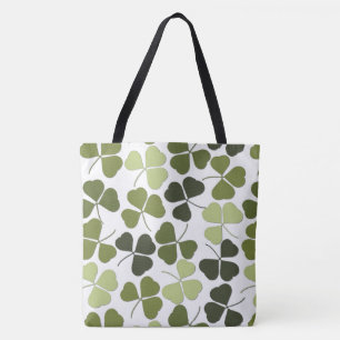 Green Clover in a Variety of Shades Tote Bag