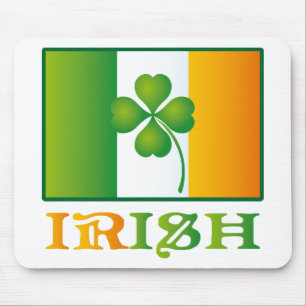 Green Clover Irish Flag St. Patrick's Day Mouse Pad