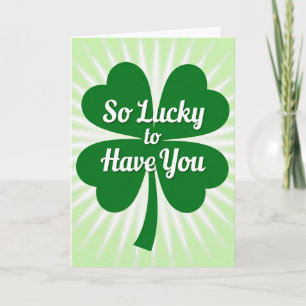 Green Clover Lucky You Card