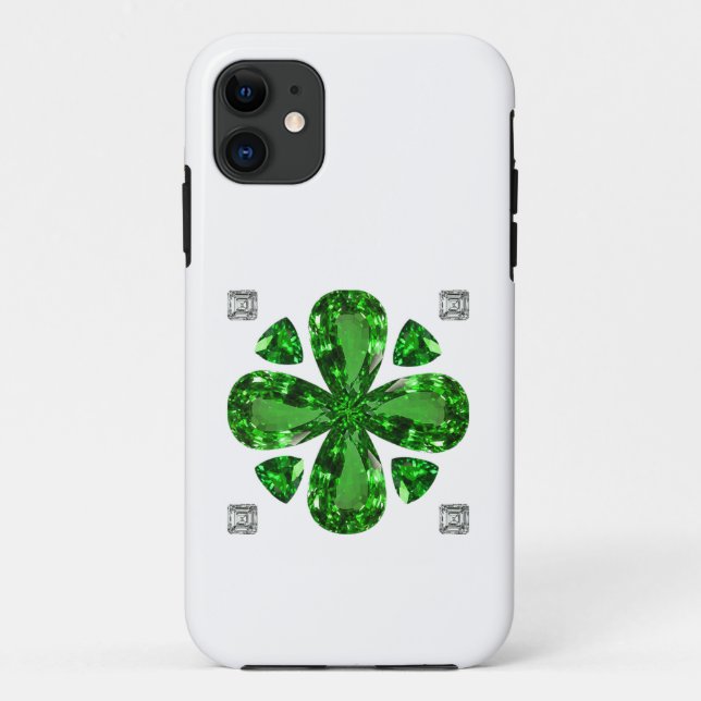 Green Clover Pattern Case-Mate iPhone Case (Back)