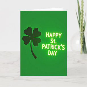 Green Clover Pattern Day Card