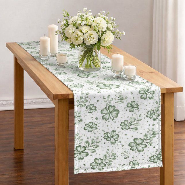  Green Clover Pattern  Medium Table Runner (Creator Uploaded)