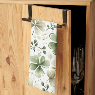 Green Clover Pattern • St. Patrick’s Day Kitchen Towel