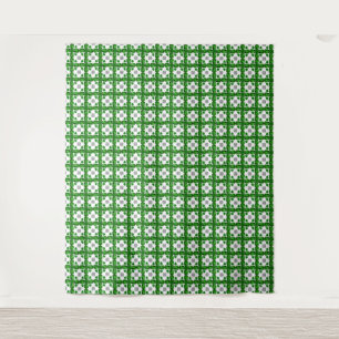 Green Clover Pattern Tapestry