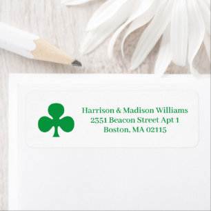 Green clover personalized custom Return Address 