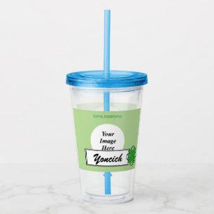 Green Clover Ribbon by Kenneth Yoncich Acrylic Tumbler