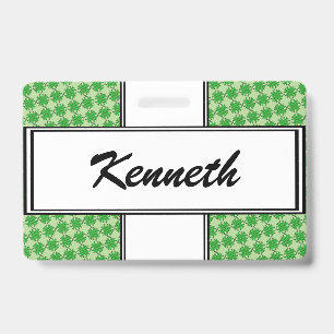 Green Clover Ribbon by Kenneth Yoncich Badge