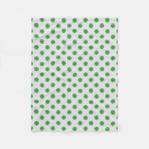 Green Clover Ribbon by Kenneth Yoncich Fleece Blanket