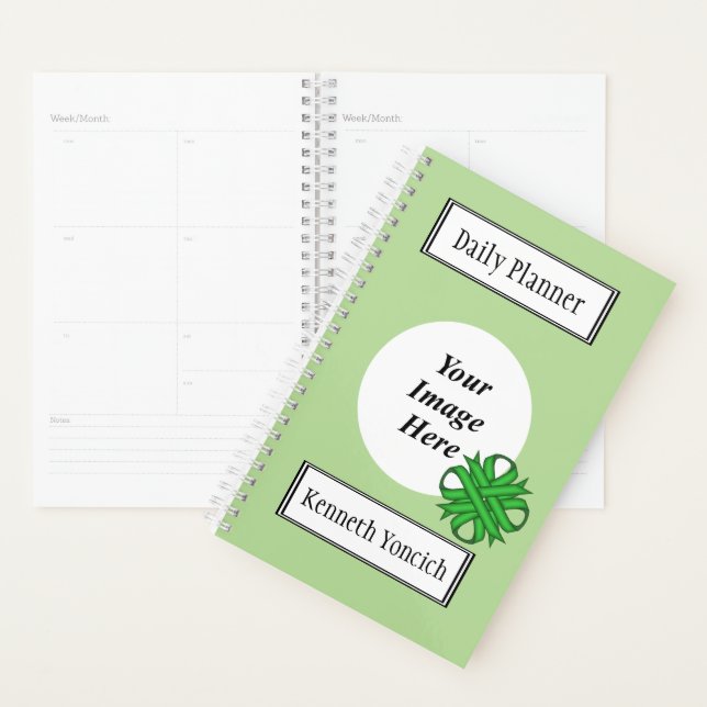 Green Clover Ribbon by Kenneth Yoncich Planner (Display)