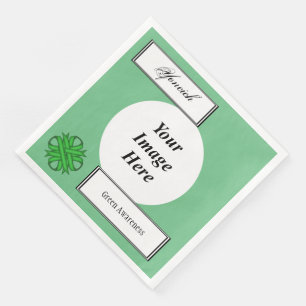 Green Clover Ribbon Template by Kenneth Yoncich Napkin