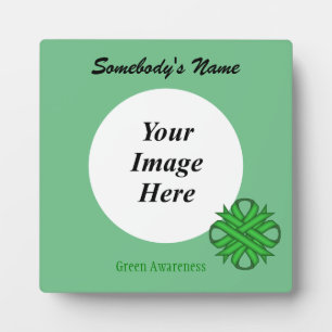 Green Clover Ribbon Template by Kenneth Yoncich Plaque