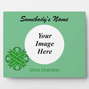 Green Clover Ribbon Template by Kenneth Yoncich Plaque